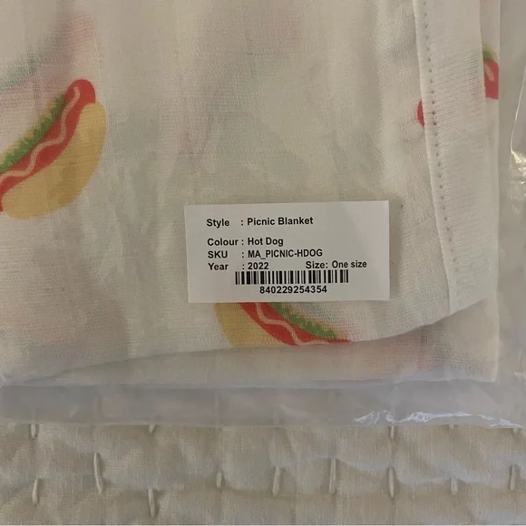 SOLD!!! NWT Monica + Andy Always Blanket Hot Dog l “Picnic Mini Chicago Style” - Picture 2 of 3